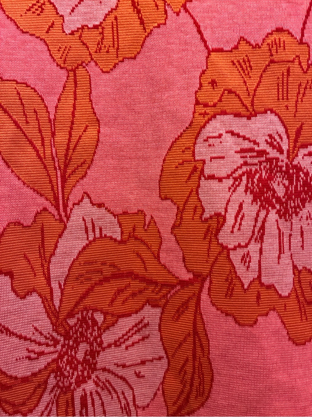 Zara Pink & Orange Floral Long-Sleeve Cropped Sweater - Picture 3 of 9